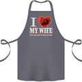 I Love My Wife Motorbike Biker Motorcycle Cotton Apron 100% Organic Steel