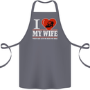 I Love My Wife Motorbike Biker Motorcycle Cotton Apron 100% Organic Steel