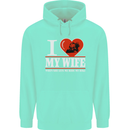 I Love My Wife Motorbike Biker Motorcycle Mens 80% Cotton Hoodie Peppermint