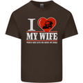 I Love My Wife Motorbike Biker Motorcycle Mens Cotton T-Shirt Tee Top Dark Chocolate