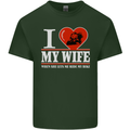 I Love My Wife Motorbike Biker Motorcycle Mens Cotton T-Shirt Tee Top Forest Green