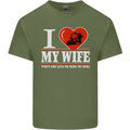 I Love My Wife Motorbike Biker Motorcycle Mens Cotton T-Shirt Tee Top Military Green