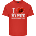 I Love My Wife Motorbike Biker Motorcycle Mens Cotton T-Shirt Tee Top Red