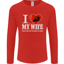 I Love My Wife Motorbike Biker Motorcycle Mens Long Sleeve T-Shirt Red