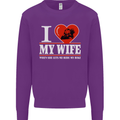 I Love My Wife Motorbike Biker Motorcycle Mens Sweatshirt Jumper Purple