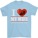 I Love My Wife Motorbike Biker Motorcycle Mens T-Shirt Cotton Gildan Light Blue