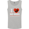 I Love My Wife Motorbike Biker Motorcycle Mens Vest Tank Top Sports Grey