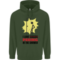I Love Peeing in the Shower Funny Rude Childrens Kids Hoodie Forest Green