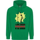 I Love Peeing in the Shower Funny Rude Childrens Kids Hoodie Irish Green