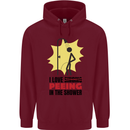 I Love Peeing in the Shower Funny Rude Childrens Kids Hoodie Maroon
