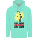 I Love Peeing in the Shower Funny Rude Childrens Kids Hoodie Peppermint