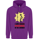 I Love Peeing in the Shower Funny Rude Childrens Kids Hoodie Purple