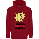 I Love Peeing in the Shower Funny Rude Childrens Kids Hoodie Red