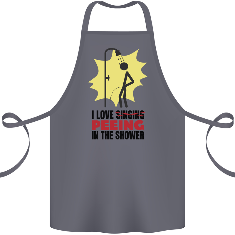 I Love Peeing in the Shower Funny Rude Cotton Apron 100% Organic Steel