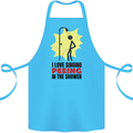 I Love Peeing in the Shower Funny Rude Cotton Apron 100% Organic Turquoise