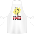 I Love Peeing in the Shower Funny Rude Cotton Apron 100% Organic White