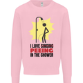 I Love Peeing in the Shower Funny Rude Kids Sweatshirt Jumper Light Pink