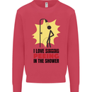 I Love Peeing in the Shower Funny Rude Mens Sweatshirt Jumper Heliconia
