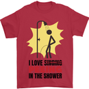 I Love Peeing in the Shower Funny Rude Mens T-Shirt Cotton Gildan Red