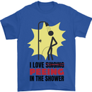 I Love Peeing in the Shower Funny Rude Mens T-Shirt Cotton Gildan Royal Blue