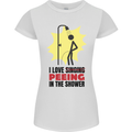 I Love Peeing in the Shower Funny Rude Womens Petite Cut T-Shirt White
