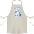 I Love Winter Anime Japanese Text Cotton Apron 100% Organic Natural