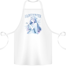 I Love Winter Anime Japanese Text Cotton Apron 100% Organic White