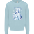 I Love Winter Anime Japanese Text Kids Sweatshirt Jumper Light Blue
