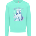 I Love Winter Anime Japanese Text Kids Sweatshirt Jumper Peppermint