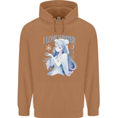 I Love Winter Anime Japanese Text Mens 80% Cotton Hoodie Caramel Latte