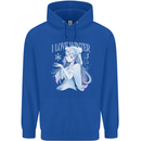 I Love Winter Anime Japanese Text Mens 80% Cotton Hoodie Royal Blue