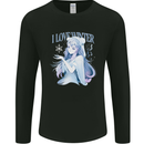 I Love Winter Anime Japanese Text Mens Long Sleeve T-Shirt Black