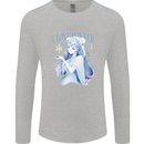 I Love Winter Anime Japanese Text Mens Long Sleeve T-Shirt Sports Grey
