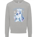 I Love Winter Anime Japanese Text Mens Sweatshirt Jumper Sports Grey