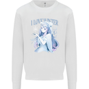 I Love Winter Anime Japanese Text Mens Sweatshirt Jumper White