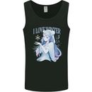 I Love Winter Anime Japanese Text Mens Vest Tank Top Black