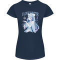I Love Winter Anime Japanese Text Womens Petite Cut T-Shirt Navy Blue