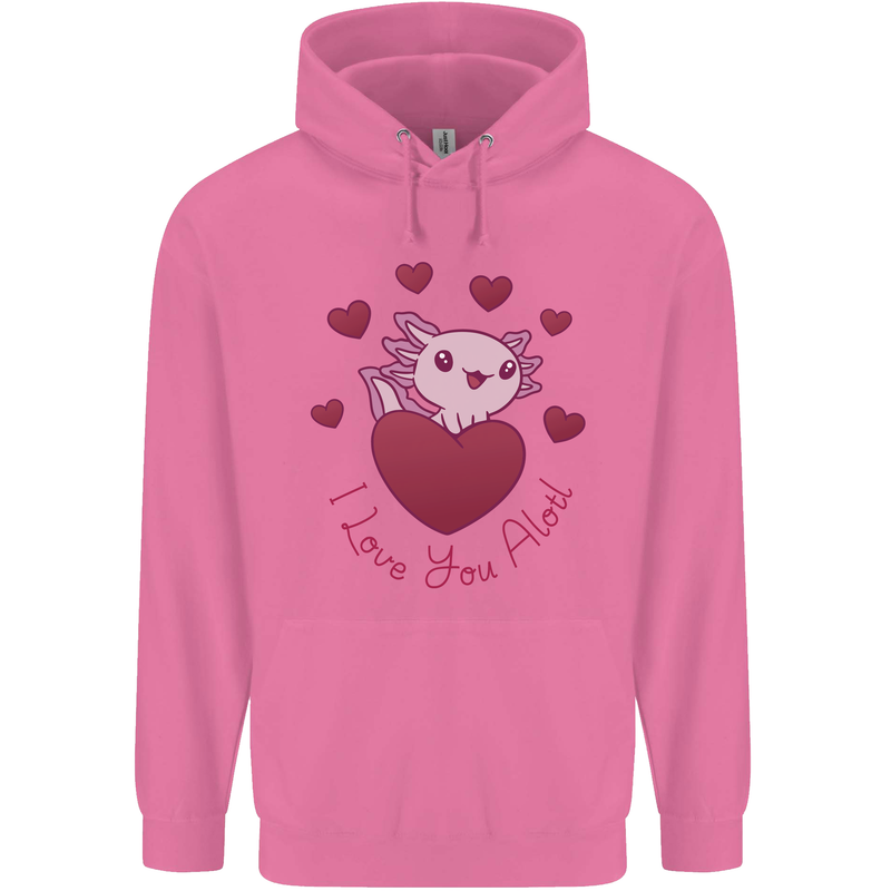 I Love You Alotl Valentines Day Axoloti Childrens Kids Hoodie Azalea