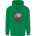 I Love You Alotl Valentines Day Axoloti Childrens Kids Hoodie Irish Green