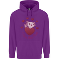 I Love You Alotl Valentines Day Axoloti Childrens Kids Hoodie Purple