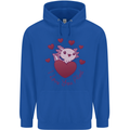 I Love You Alotl Valentines Day Axoloti Childrens Kids Hoodie Royal Blue