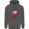 I Love You Alotl Valentines Day Axoloti Childrens Kids Hoodie Storm Grey