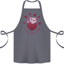 I Love You Alotl Valentines Day Axoloti Cotton Apron 100% Organic Steel