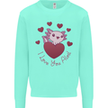 I Love You Alotl Valentines Day Axoloti Kids Sweatshirt Jumper Peppermint