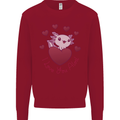 I Love You Alotl Valentines Day Axoloti Kids Sweatshirt Jumper Red