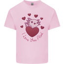 I Love You Alotl Valentines Day Axoloti Kids T-Shirt Childrens Light Pink