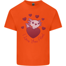 I Love You Alotl Valentines Day Axoloti Kids T-Shirt Childrens Orange