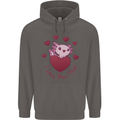 I Love You Alotl Valentines Day Axoloti Mens 80% Cotton Hoodie Charcoal