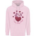 I Love You Alotl Valentines Day Axoloti Mens 80% Cotton Hoodie Light Pink