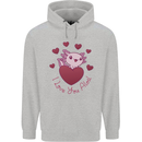 I Love You Alotl Valentines Day Axoloti Mens 80% Cotton Hoodie Sports Grey